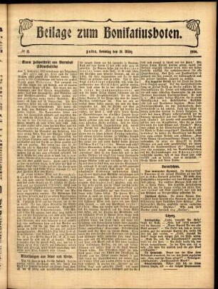 Zweite Ausgabe vom Sonntag, den 18. März 1906.