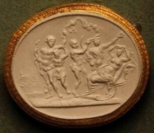 Bacchus findet die von Theseus verlassene Ariadne (Daktyliothek, Erstes Mythologisches Tausend)