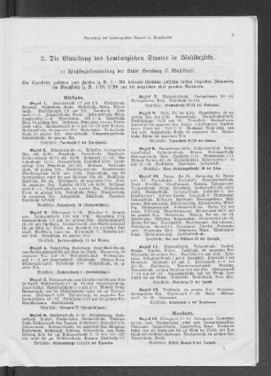 2. Die Einteilung des hamburgischen Staates in Wahlbezirke.