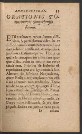 Orationis Totius brevis cpmprehensio ...