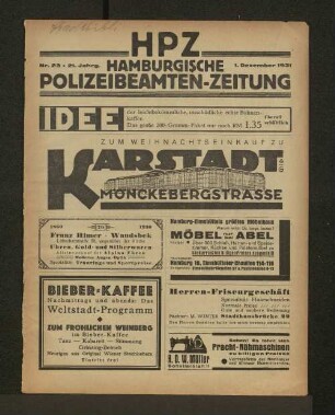 Nr. 23 * 21. Jahrg. 1. Dezember 1931
