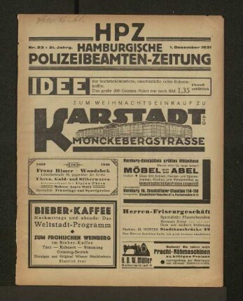 Nr. 23 * 21. Jahrg. 1. Dezember 1931