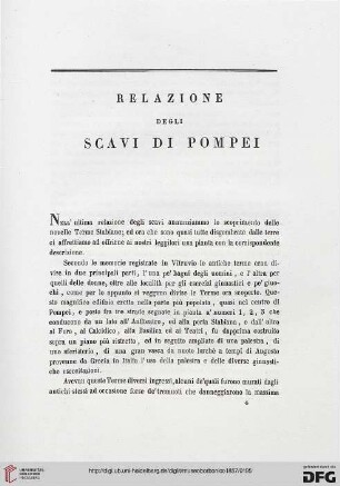 16: Relazione degli scavi di Pompei