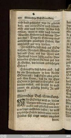 Mitwochige Buß-Erweckung.