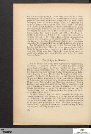 Der Feldzug in Rumänien