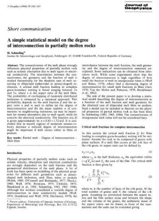 A simple statistical model on the degree of interconnection on partially molten rocks