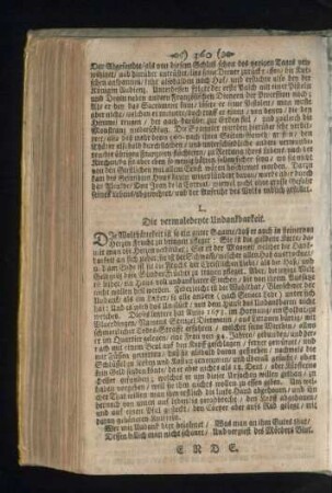 L. Die vermaledeyte Undankbarkeit.