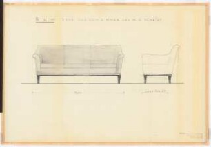 Reichsluftfahrtministerium, Berlin: Zimmer Abteilungsleiter M[inister-].R[at]. Scheidt Q2R: Sofa Ansichten