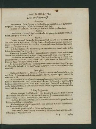 Libri Iuridici impressi.