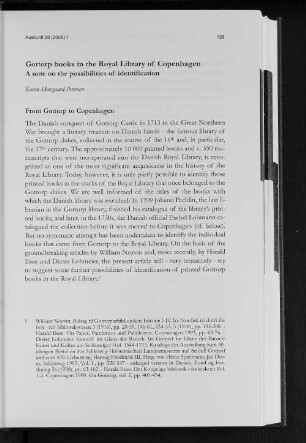 Gottorp books in the Royal Library of Copenhagen : A note on the possibilities of identification