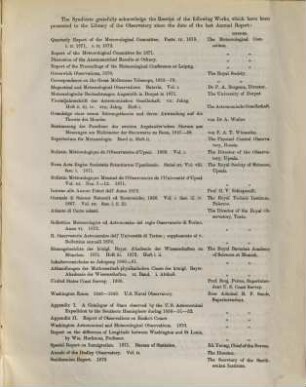 Report of the Observatory Syndicate. 1872/73