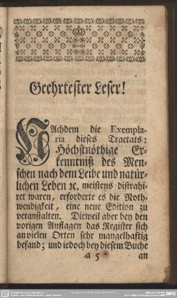 Geehrtester Leser!
