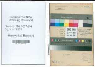 Entnazifizierung Bernhard Hanewinkel , geb. 08.10.1903 (Dreher)