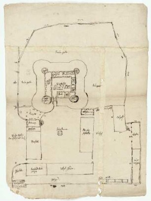 Friedewald, Wasserburg. Lageplan