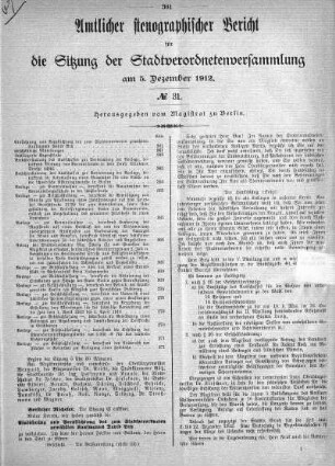 No. 31, 5. Dezember 1912