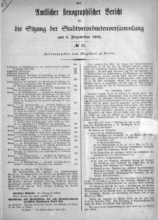 No. 31, 5. Dezember 1912