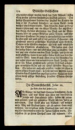 Die Sonne stehet still. Josue 10.