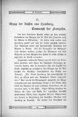 XI. Abzug der Russen aus Hamburg, Einmarsch der Franzosen.
