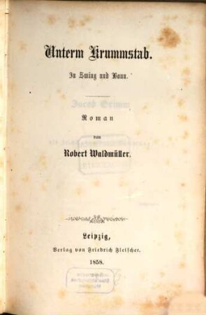 Unterm Krummstab