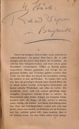 Unzeitgemässe Betrachtungen, 4. Richard Wagner in Bayreuth
