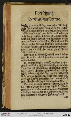 Ubersetzung der Englischen Vorrede