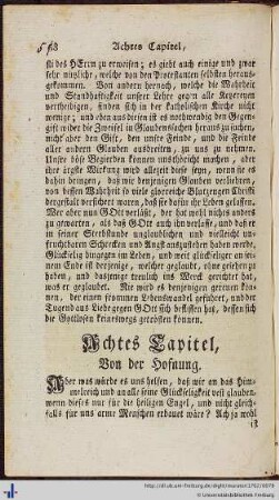 VIII. Von der Hofnung.
