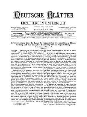 Untersuchungen über die Frage der turnerischen und sportlichen Höchstleitung und ihre besondere Bedeutung für die Jugendbildung : (Fortsetzung)