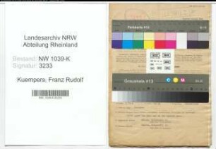 Entnazifizierung Franz Rudolf Kuempers , geb. 04.08.1899 (Geschaeftsfuehrer)