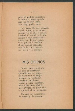 Mis oficios