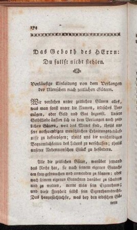 Das Geboth des Herrn: Du sollst nicht stehlen. Vorläufige Einleitung ... - Fortsetzung der Einleitung ... - Beschluß von der Einleitung ...