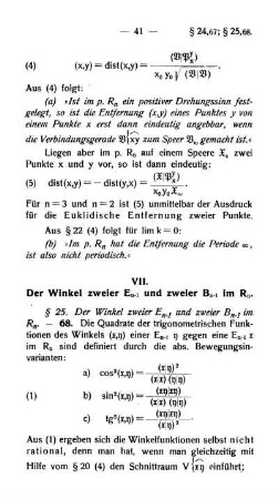 § 25. Der Winkel zweier En-1 und zweier Bn-1 im Rn.