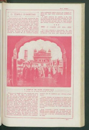 O templo de ouro d'Amritsar : A multidão vae ao templo diariamente, ao meio dia