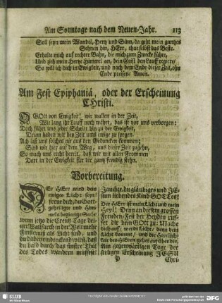 Am Fest Epiphaniä, oder der Erscheinung Christi
