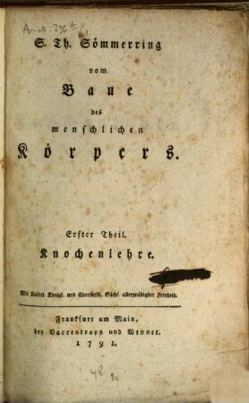 S. Th. Sömmering Knochenlehre