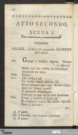 Atto Secondo./ Zweyte Abhandlung.