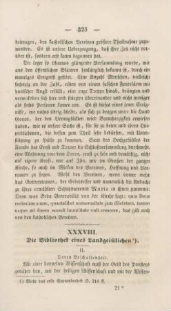 323-331 Die Bibliothek eines Landgeistlichen II.