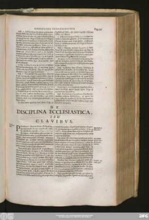 [XXV.] De Disciplina Ecclesiastica, Seu Clavibus.