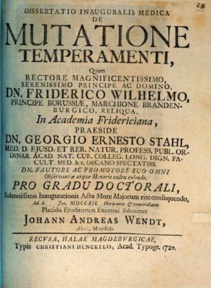 Diss. inaug. med. de mutatione temperamenti