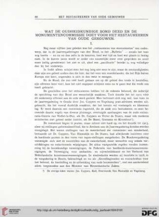 3.Ser. 4.1924: Wat de Oudheidkundige Bond deed en de Monumentencommissie doet voor het Restaureeren van oude Gebouwen