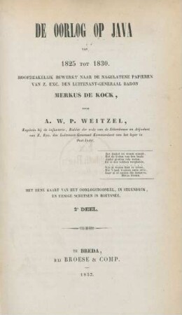 Deel 2: De oorlog op Java van 1825 tot 1830