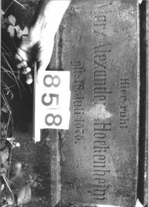Grabstein 858 (Detailaufnahme 2)