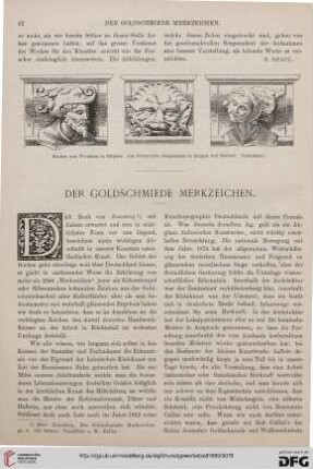 Der Goldschmiede Merkzeichen