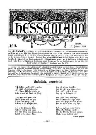 No. 2, 17. Januar 1890