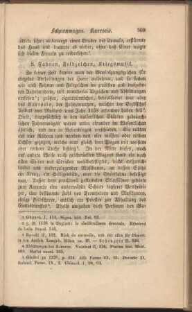 8. Fahnen, Feldzeichen, Kriegsmusik.
