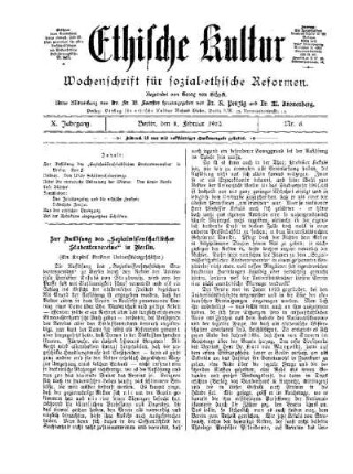 Zur Auflösung des "Sozialwissenschaftlichen Studentenvereins" in Berlin : (ein Kapitel Berliner Universitätsgeschichte)