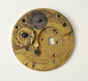 Platine eines Taschenuhrwerks