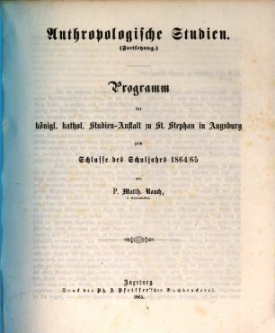 Anthropologische Studien, [2]