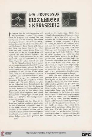 Professor Max Läuger Karlsruhe