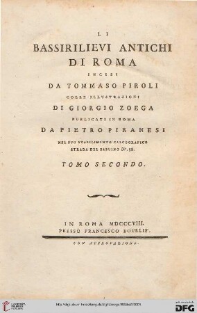 Band 2: Li bassirilievi antichi di Roma