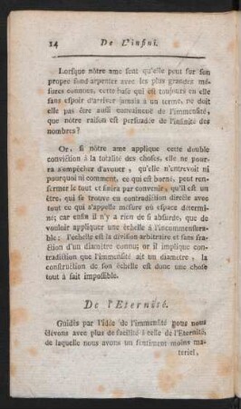 De l'Eternité